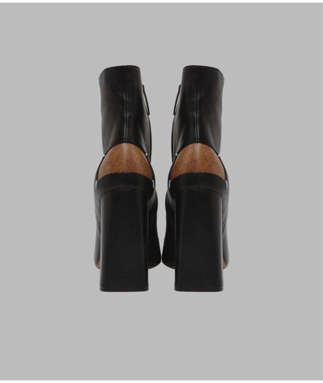MAISON MARGIELA Черные кожаные ботильоны, фото 3