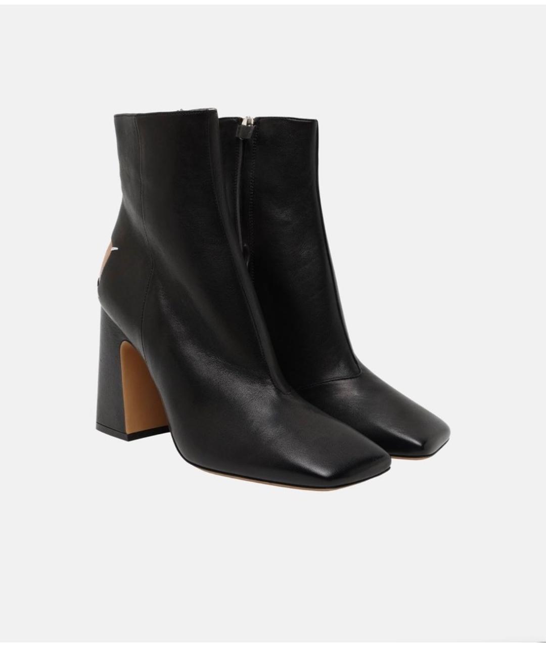 MAISON MARGIELA Черные кожаные ботильоны, фото 2