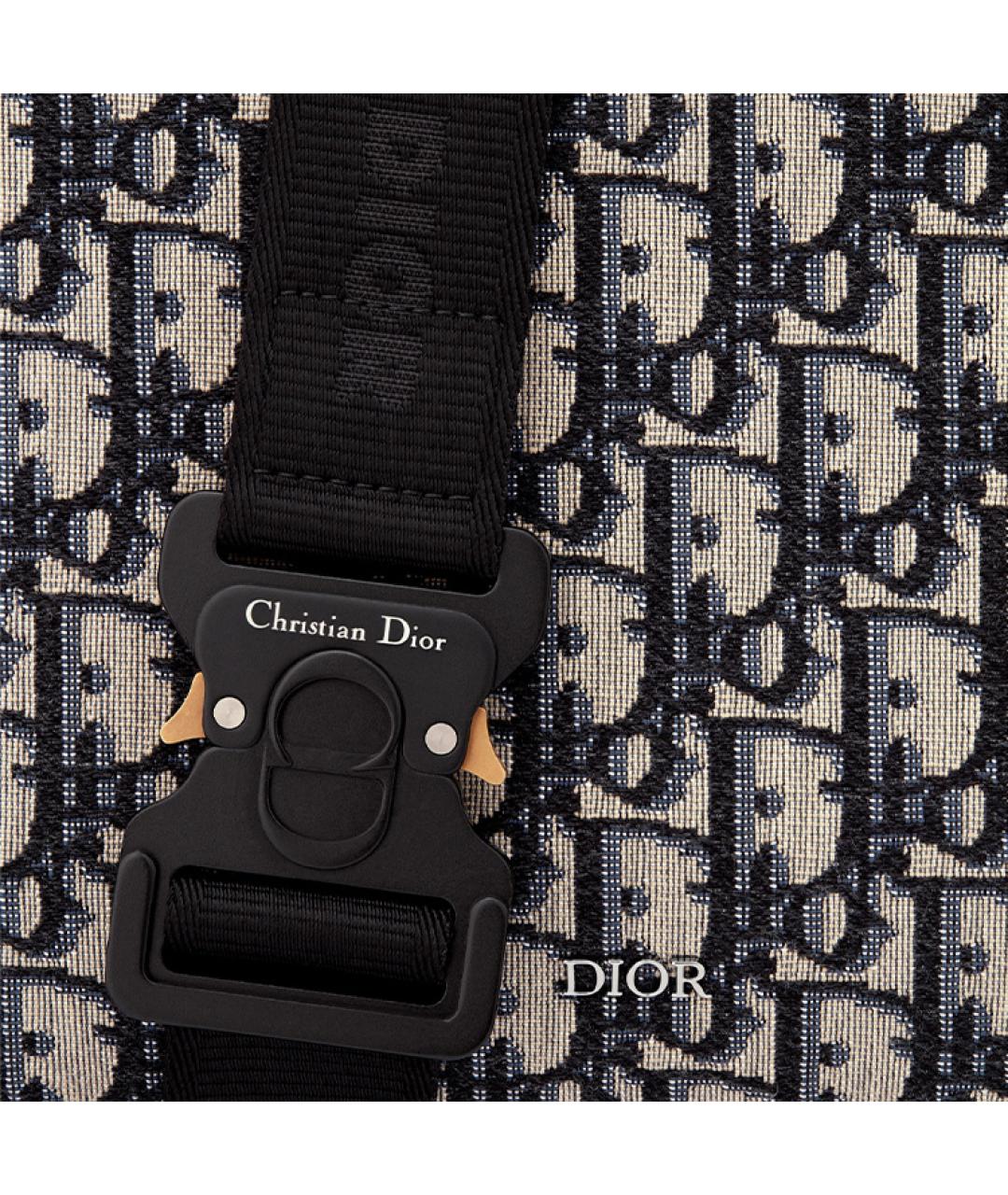 CHRISTIAN DIOR Бежевая тканевая сумка на плечо, фото 5