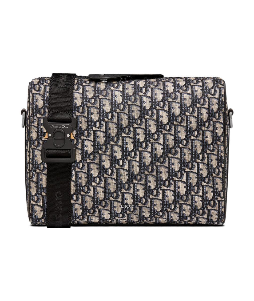 CHRISTIAN DIOR Бежевая тканевая сумка на плечо, фото 1
