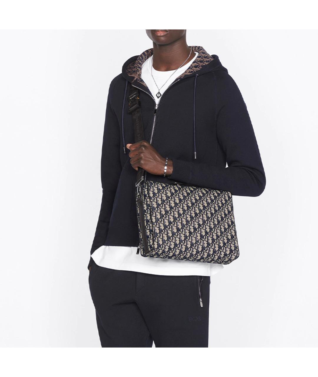 CHRISTIAN DIOR Бежевая тканевая сумка на плечо, фото 6