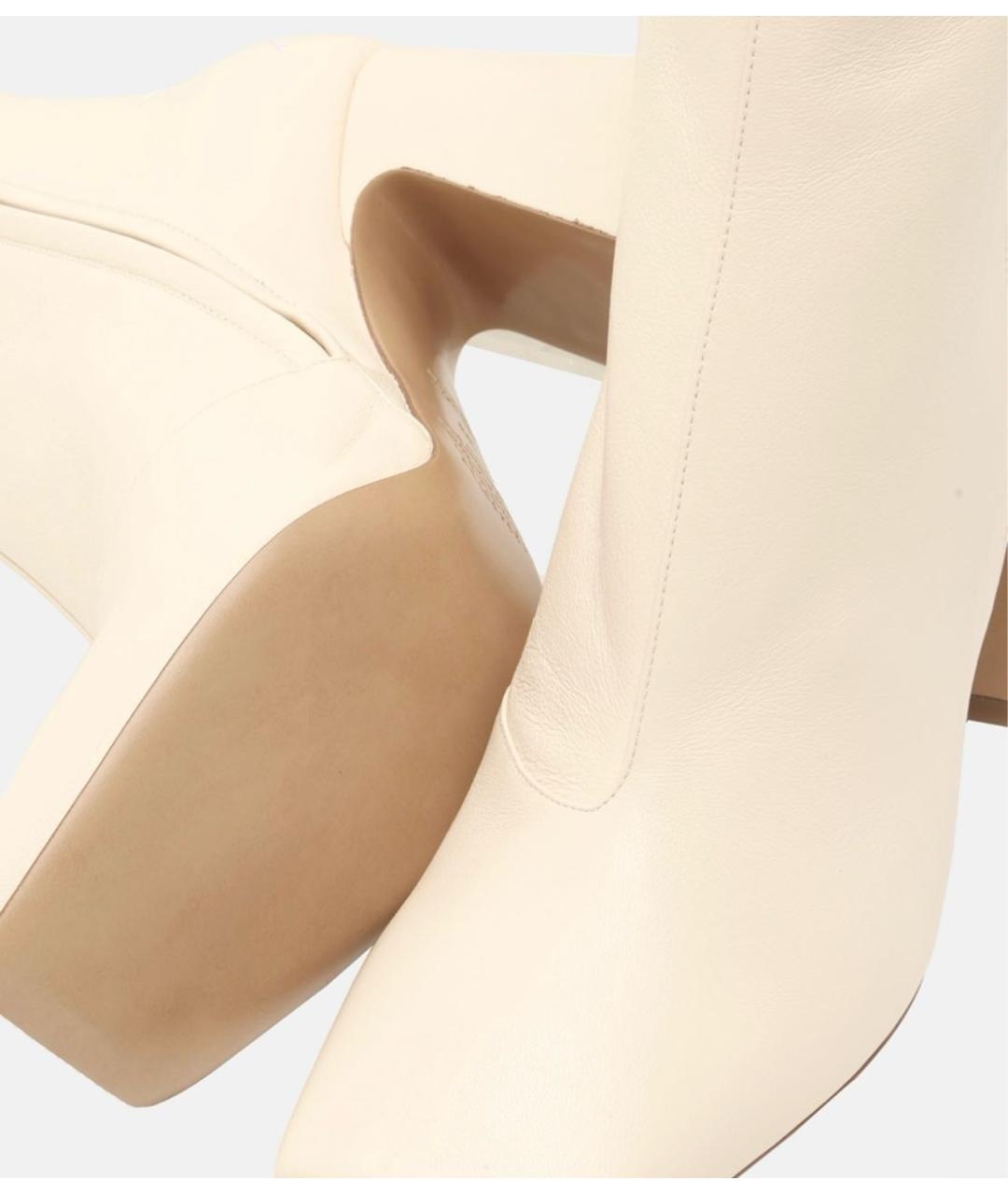 MAISON MARGIELA Белые кожаные ботильоны, фото 5
