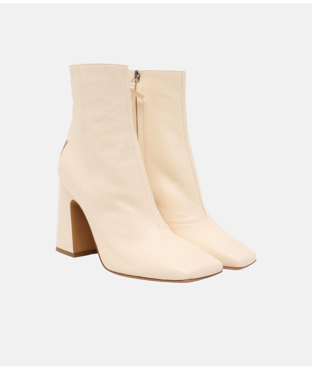 MAISON MARGIELA Белые кожаные ботильоны, фото 2