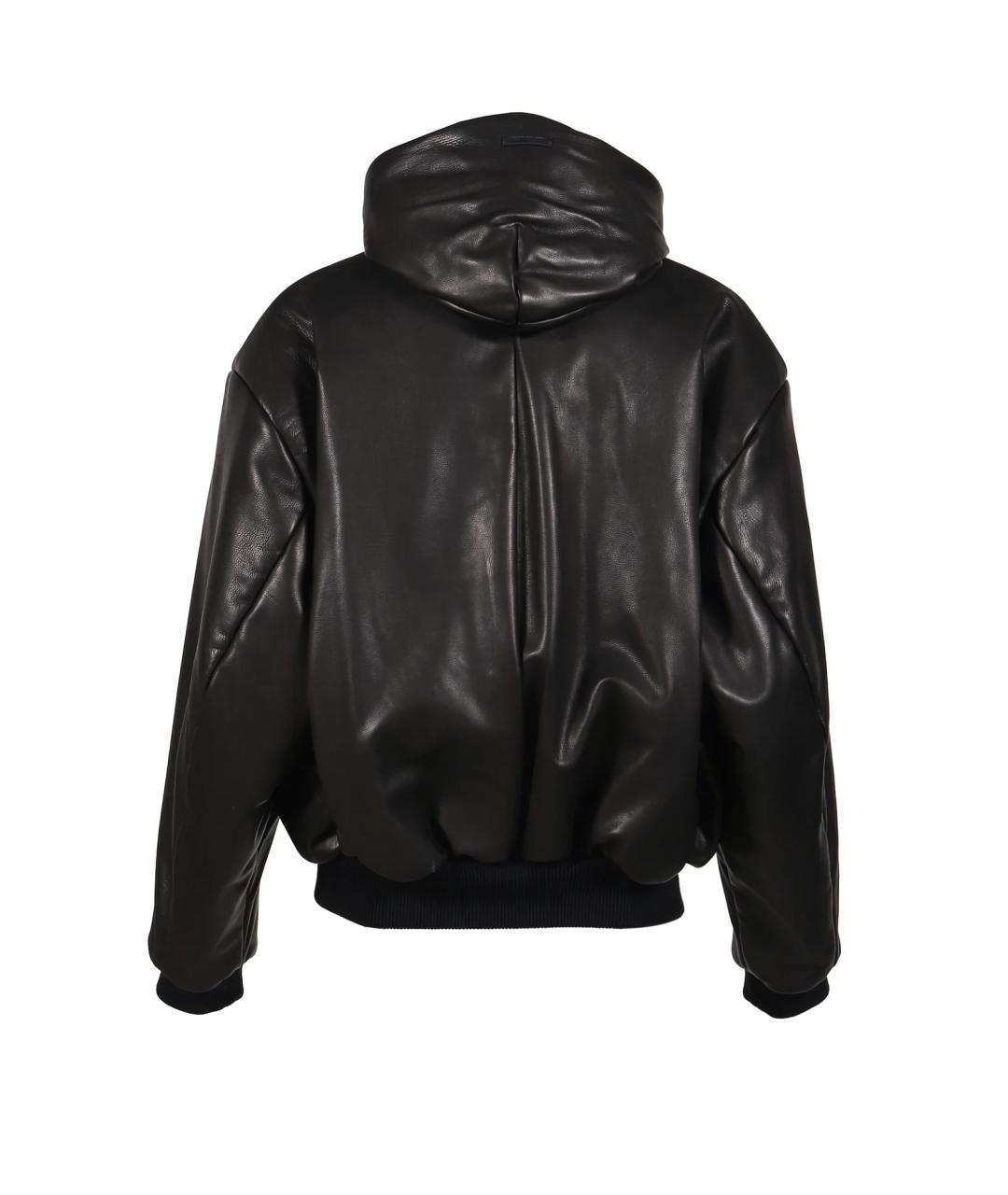 FEAR OF GOD Черная кожаная куртка, фото 4
