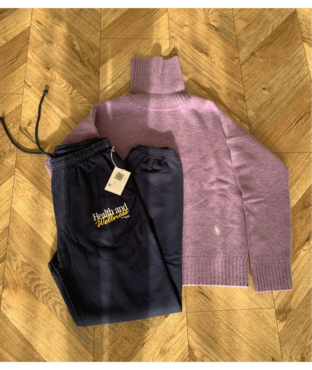 SPORTY AND RICH Фиолетовый хлопковый спортивные костюмы, фото 2