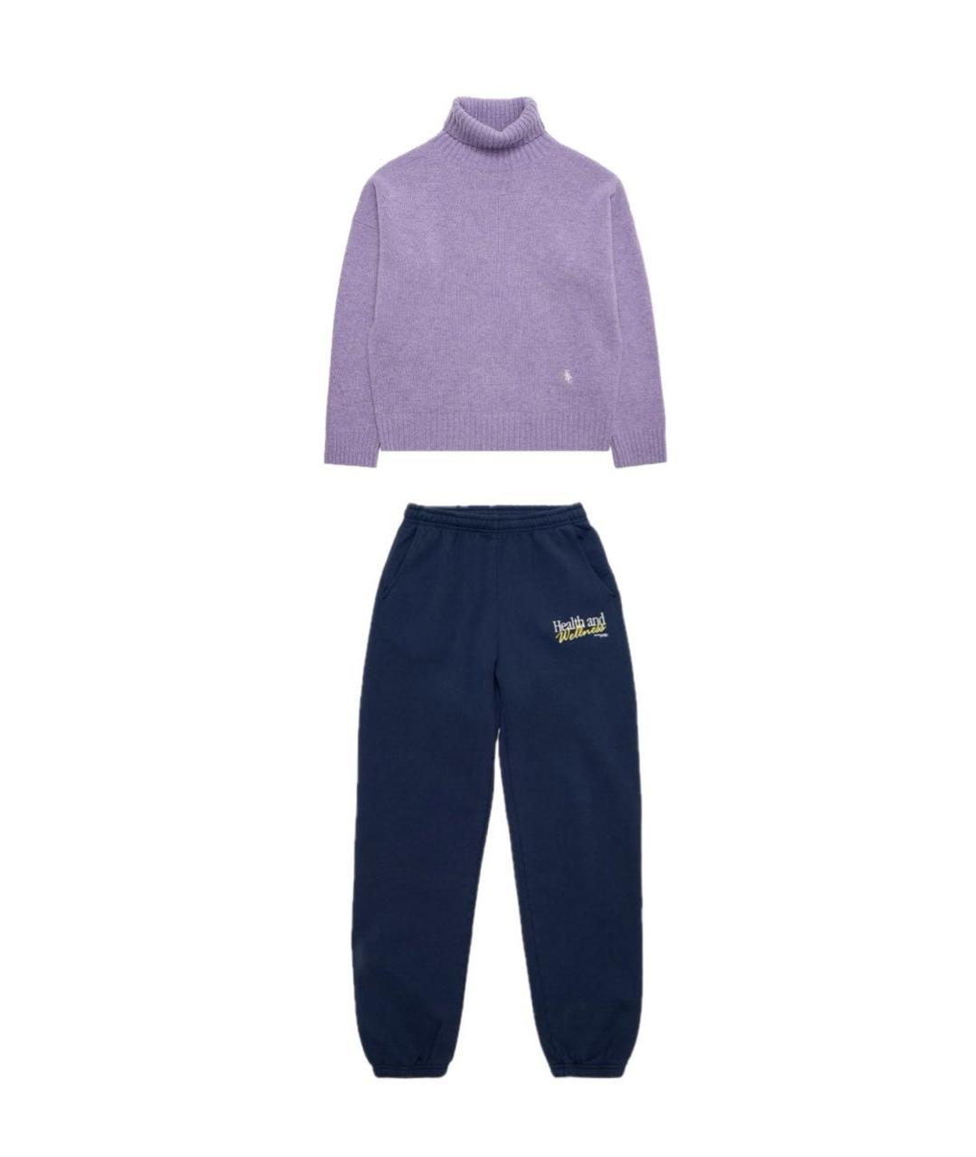 SPORTY AND RICH Фиолетовый хлопковый спортивные костюмы, фото 1