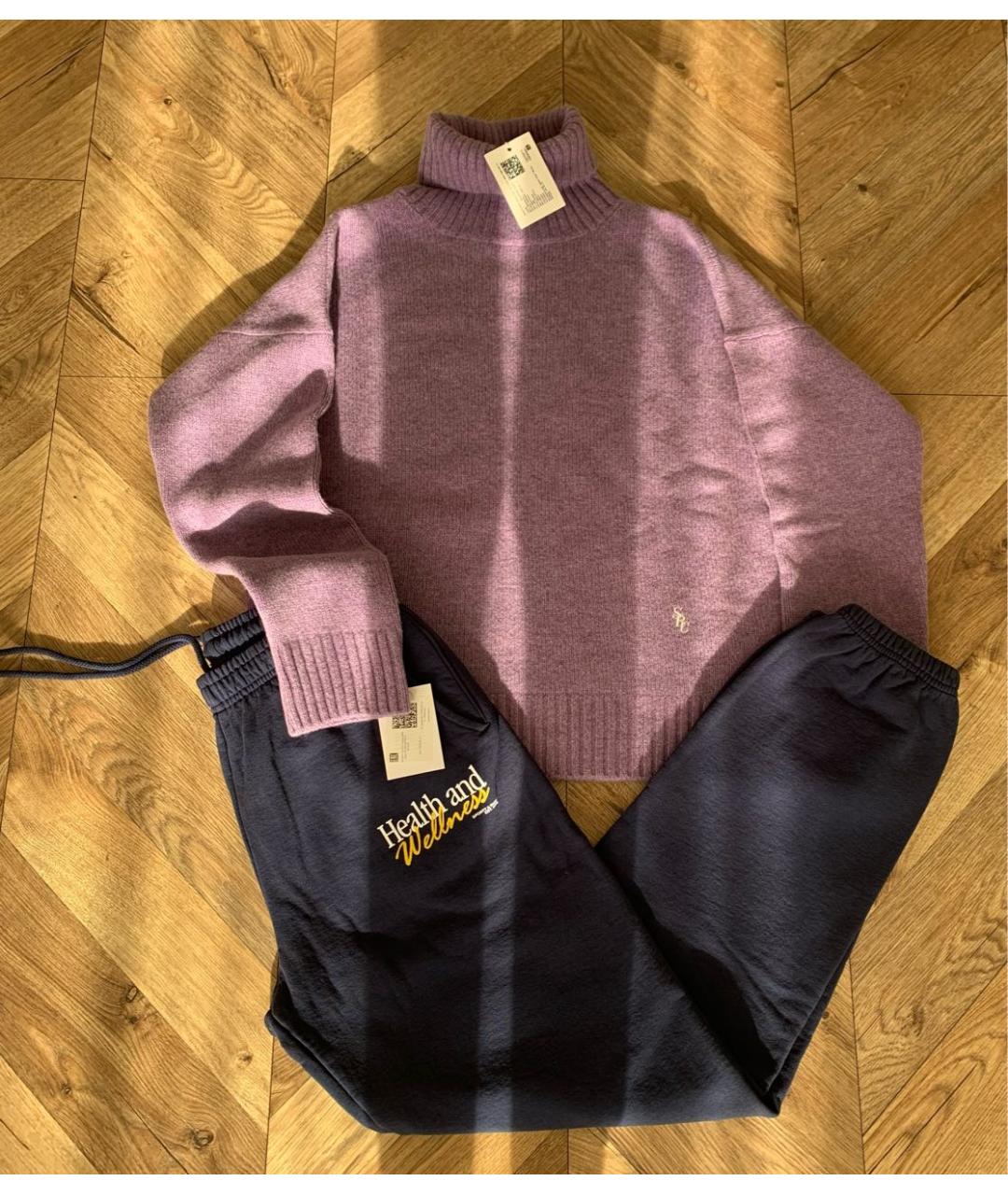 SPORTY AND RICH Фиолетовый хлопковый спортивные костюмы, фото 4