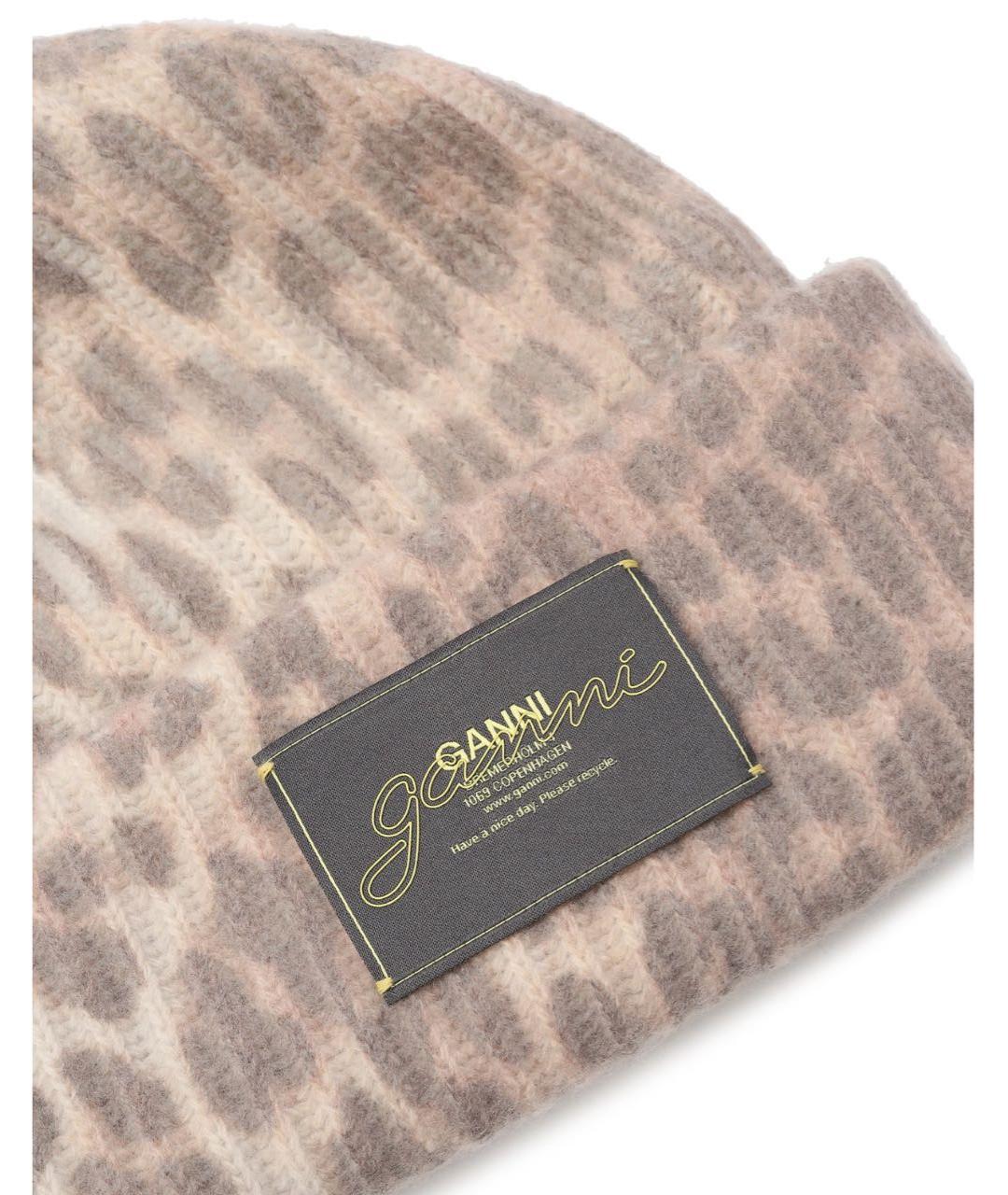 GANNI Бежевая шерстяная шапка, фото 2