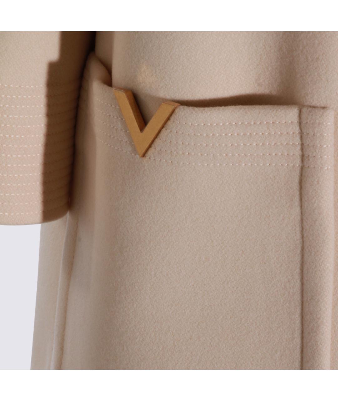 VALENTINO Бежевое шерстяное пальто, фото 3