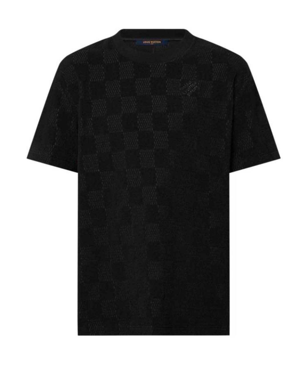 LOUIS VUITTON Черная хлопковая футболка, фото 1