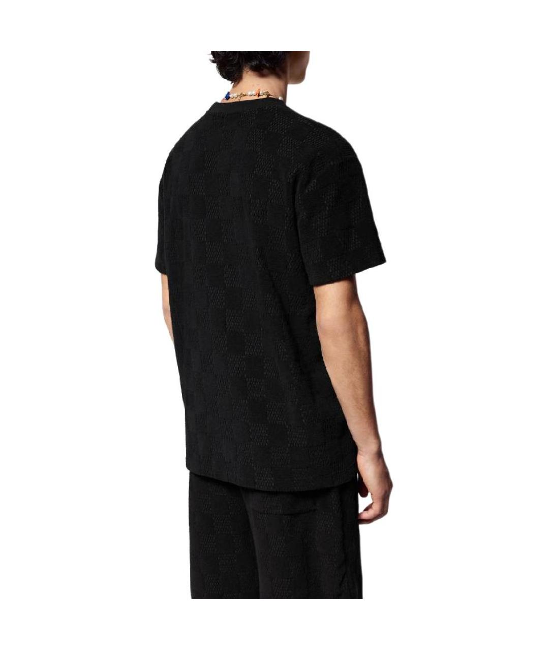 LOUIS VUITTON Черная хлопковая футболка, фото 4