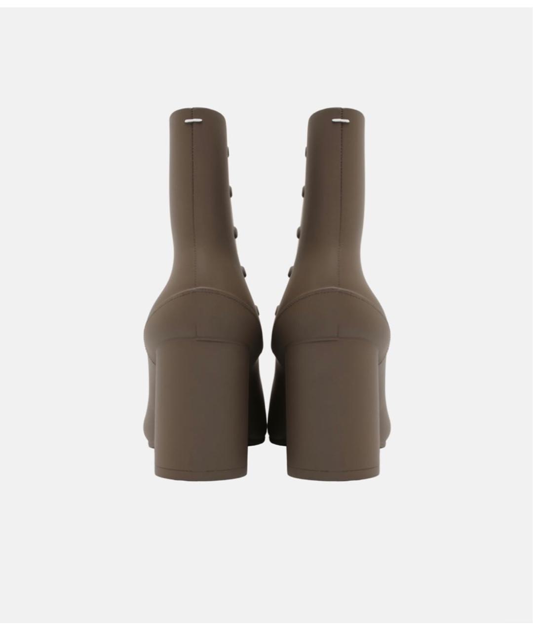 MAISON MARGIELA Коричневые резиновые ботильоны, фото 3