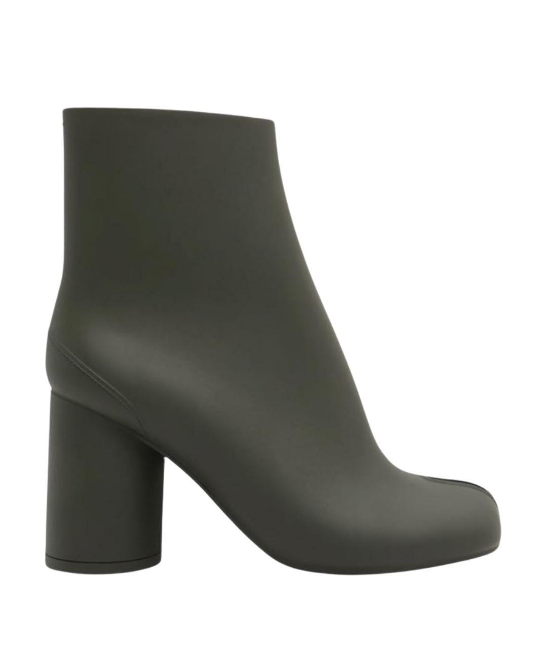 MAISON MARGIELA Хаки резиновые ботильоны, фото 1