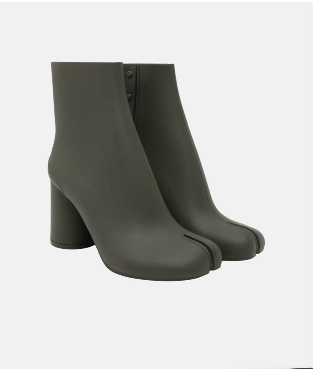 MAISON MARGIELA Хаки резиновые ботильоны, фото 2