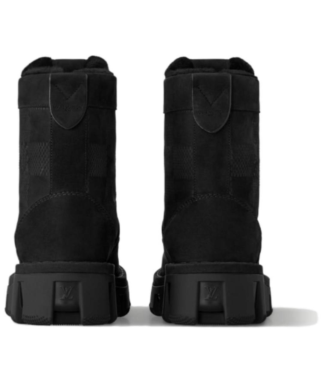 LOUIS VUITTON Черные кожаные низкие ботинки, фото 5