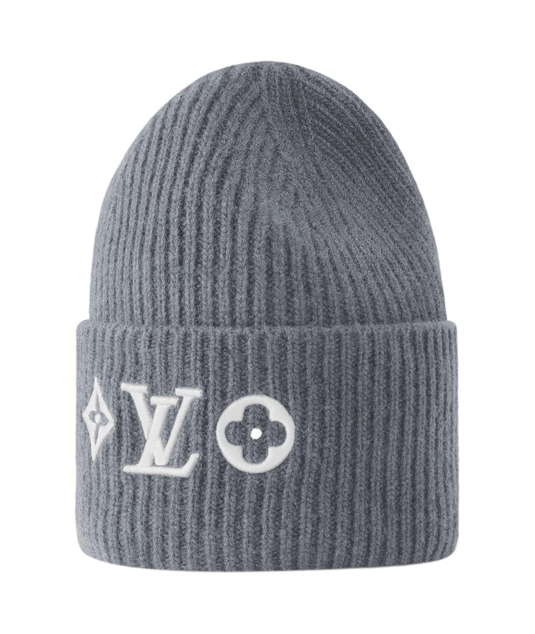 LOUIS VUITTON Серая шерстяная шапка, фото 2