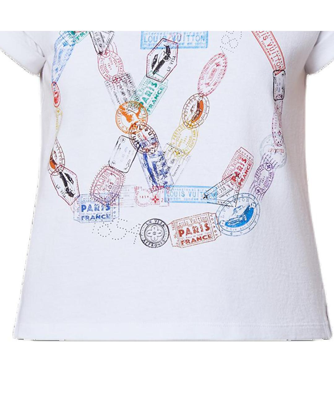 LOUIS VUITTON Белая хлопковая футболка, фото 4
