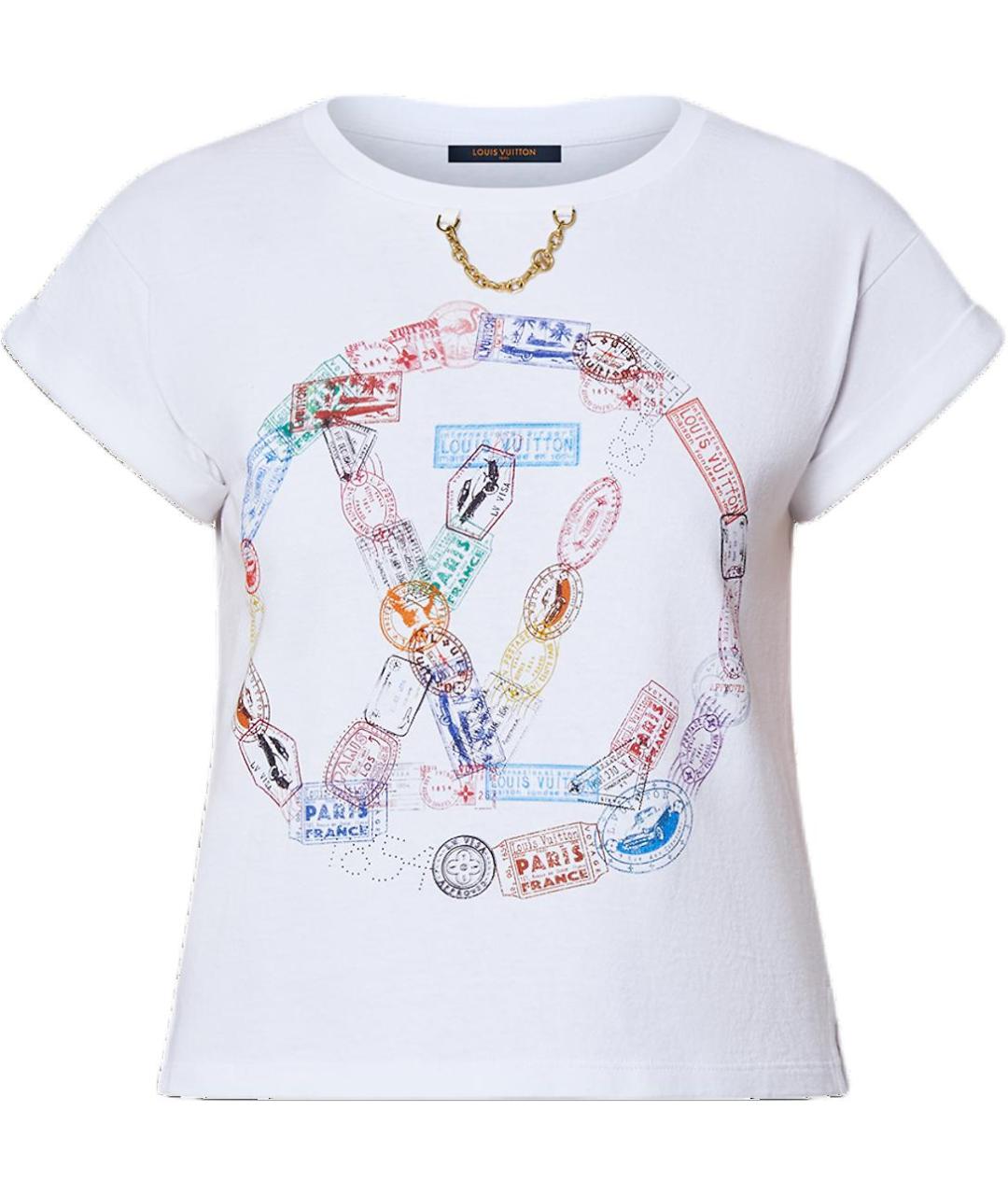 LOUIS VUITTON Белая хлопковая футболка, фото 1