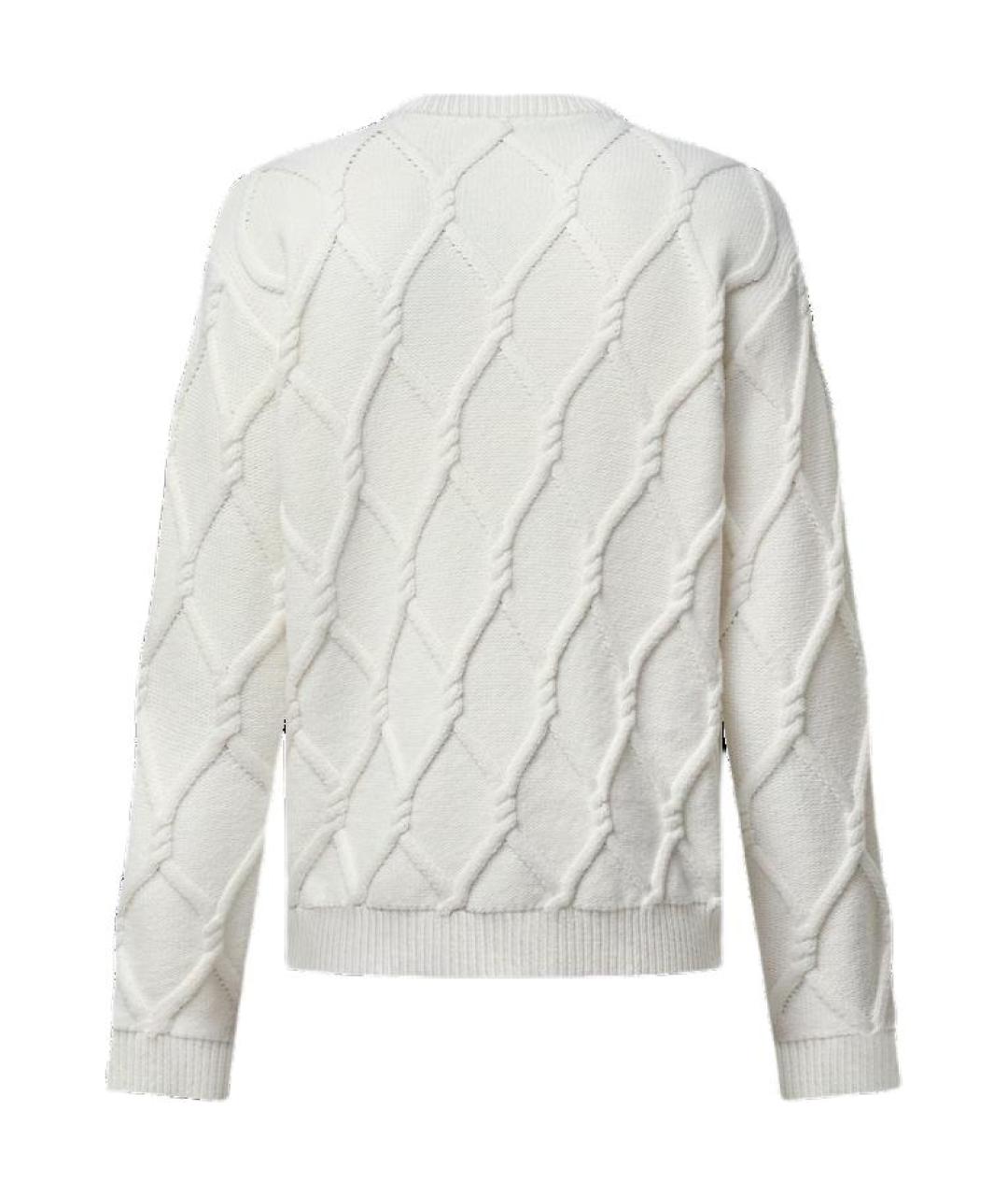 LOUIS VUITTON Белый шерстяной джемпер / свитер, фото 2