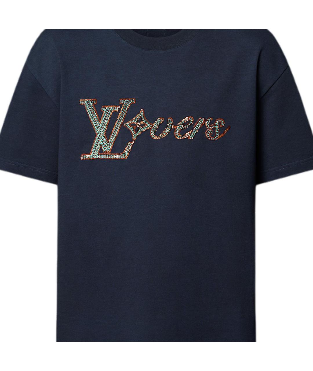 LOUIS VUITTON Темно-синяя футболка, фото 4