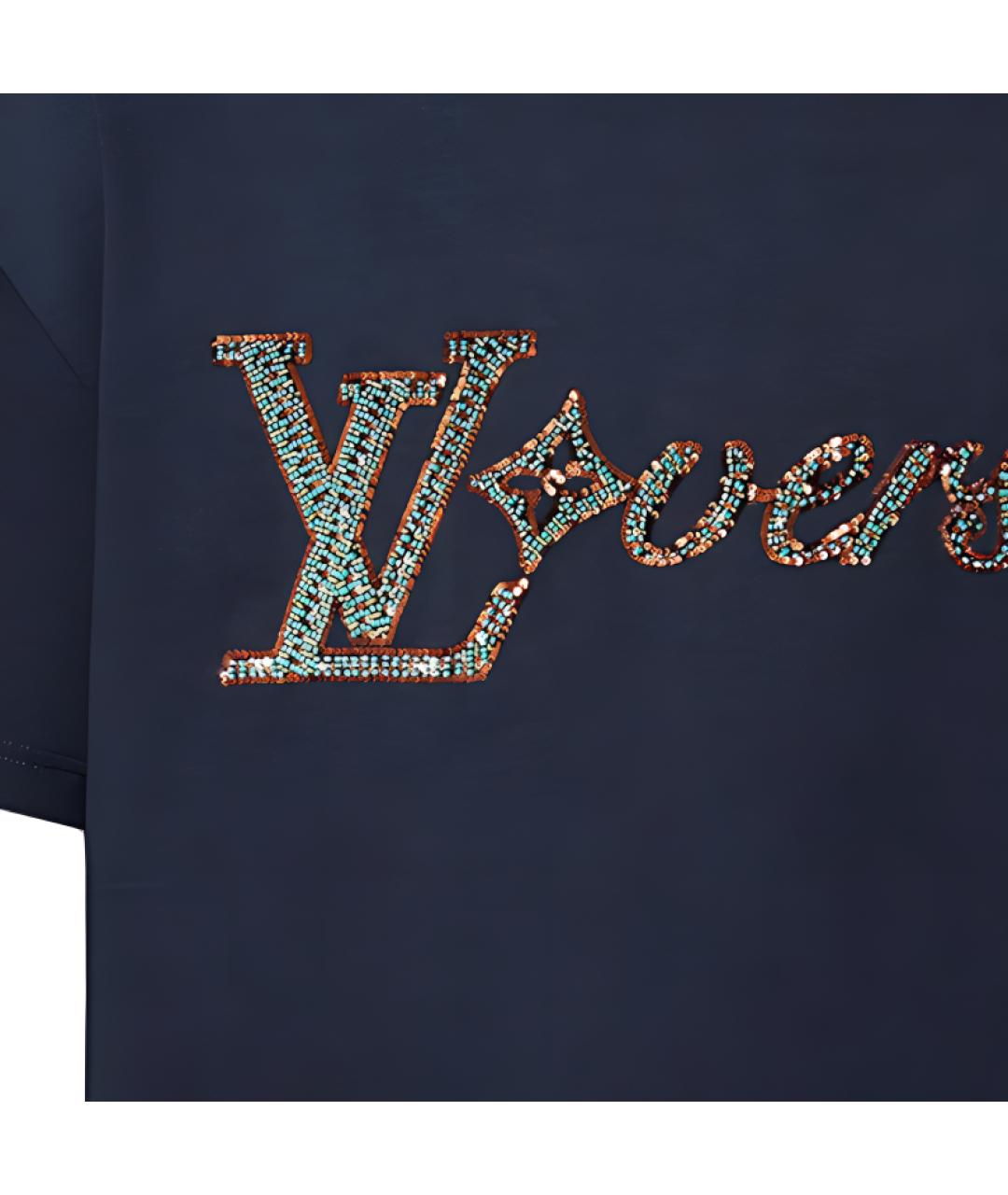 LOUIS VUITTON Темно-синяя футболка, фото 5