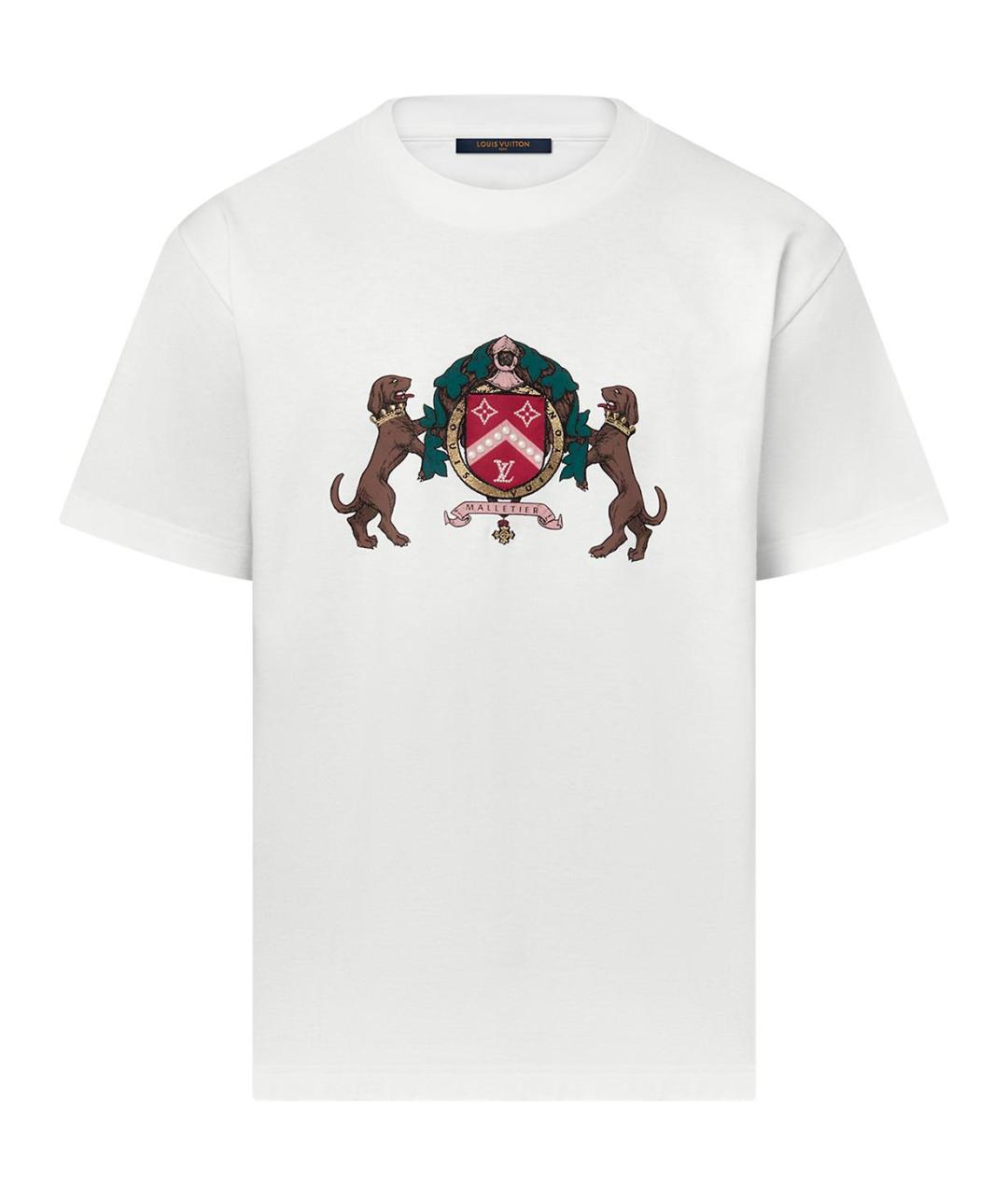 LOUIS VUITTON Белая хлопковая футболка, фото 1