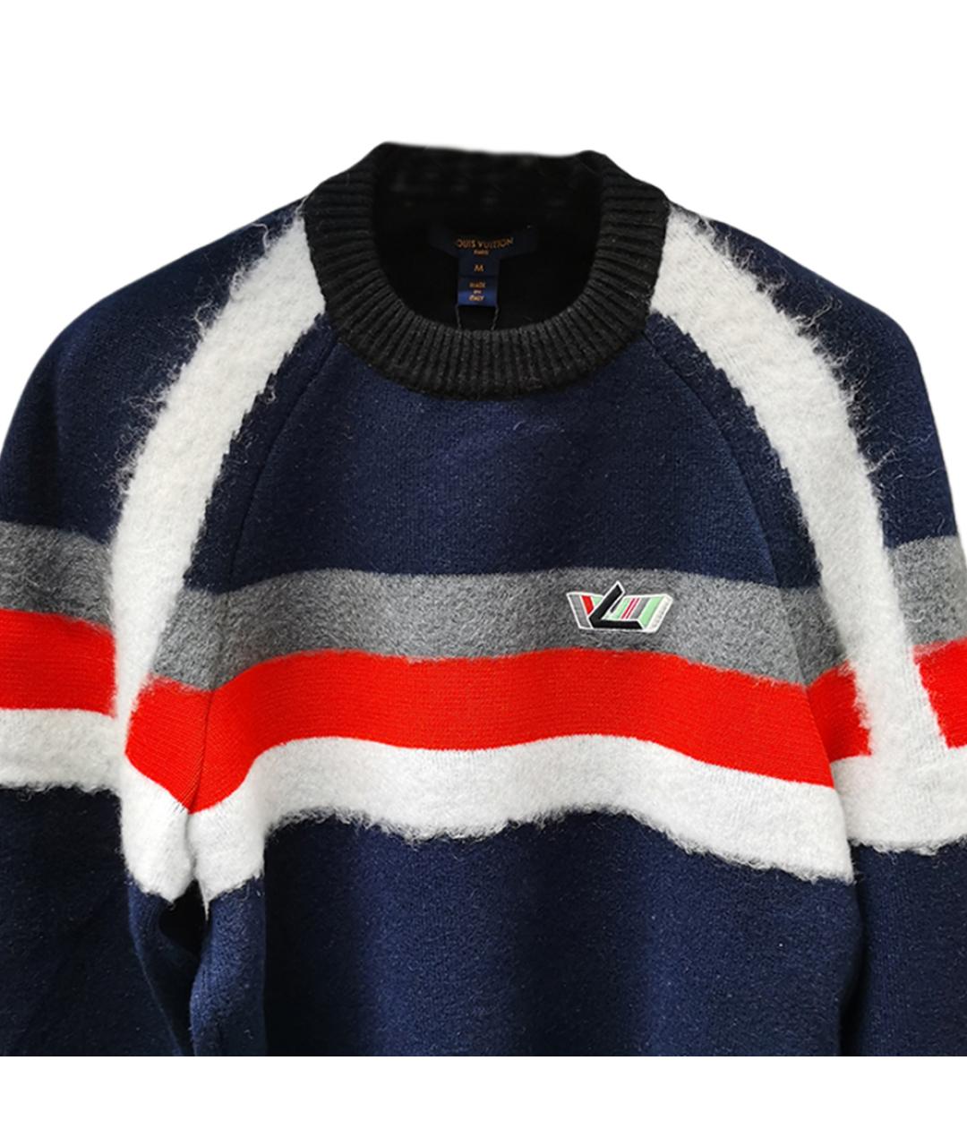 LOUIS VUITTON Синий шерстяной джемпер / свитер, фото 2