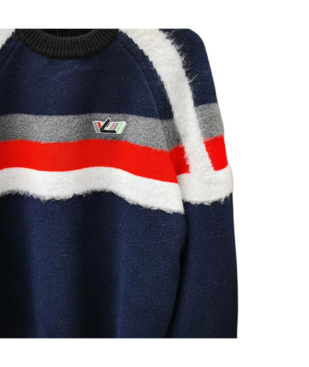 LOUIS VUITTON Синий шерстяной джемпер / свитер, фото 3