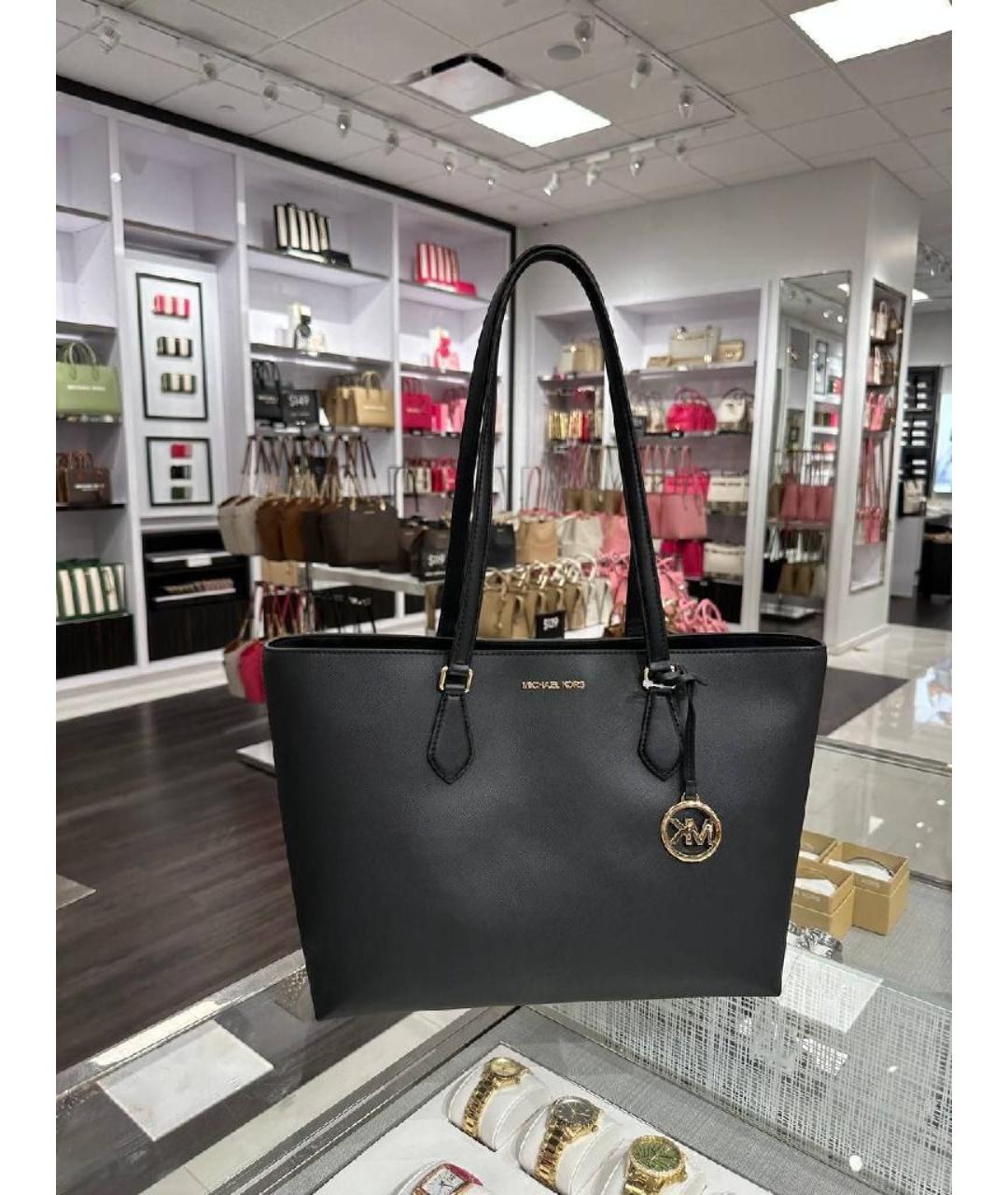 MICHAEL KORS Черная сумка тоут, фото 4