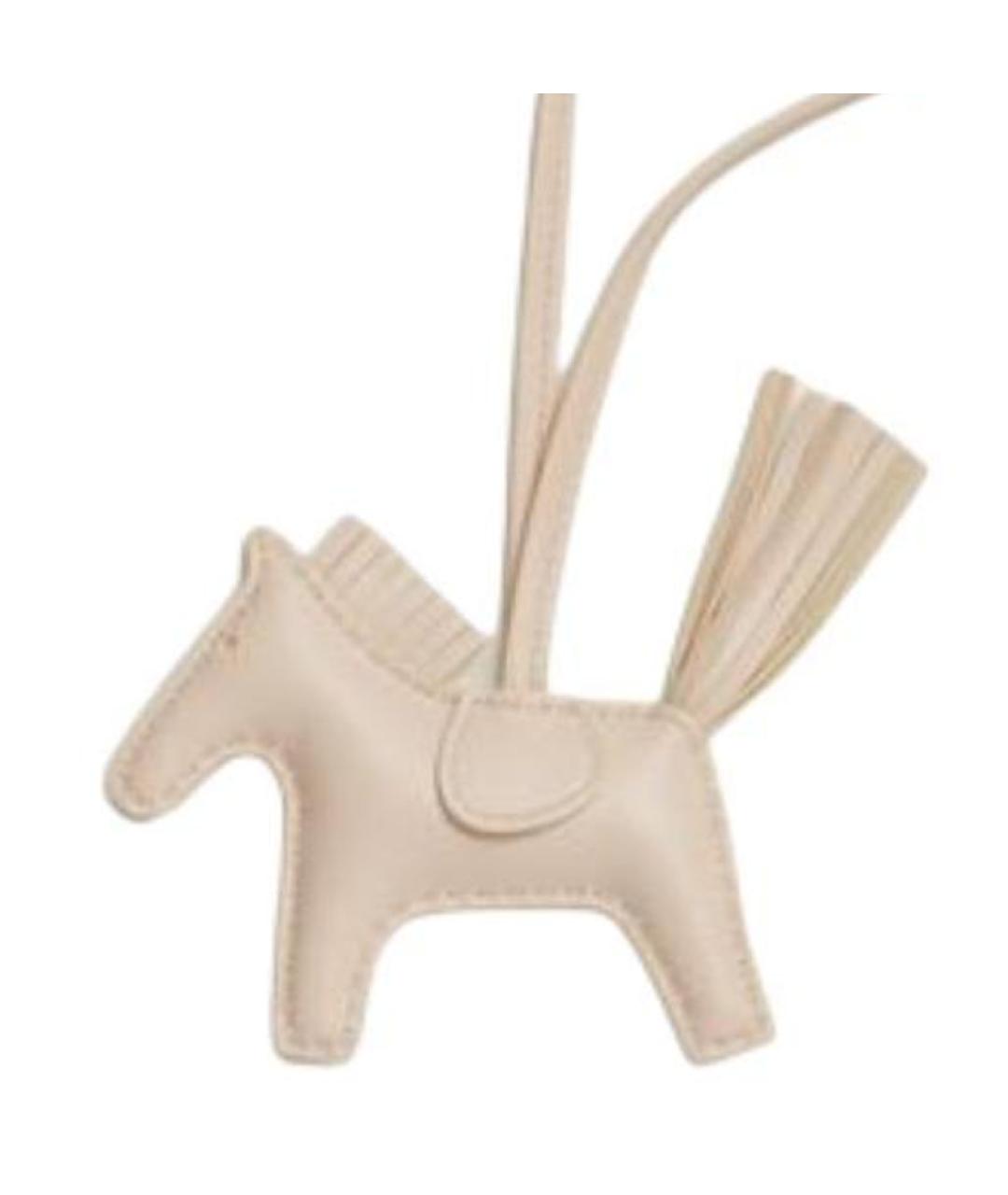 HERMES Бежевый брелок, фото 3