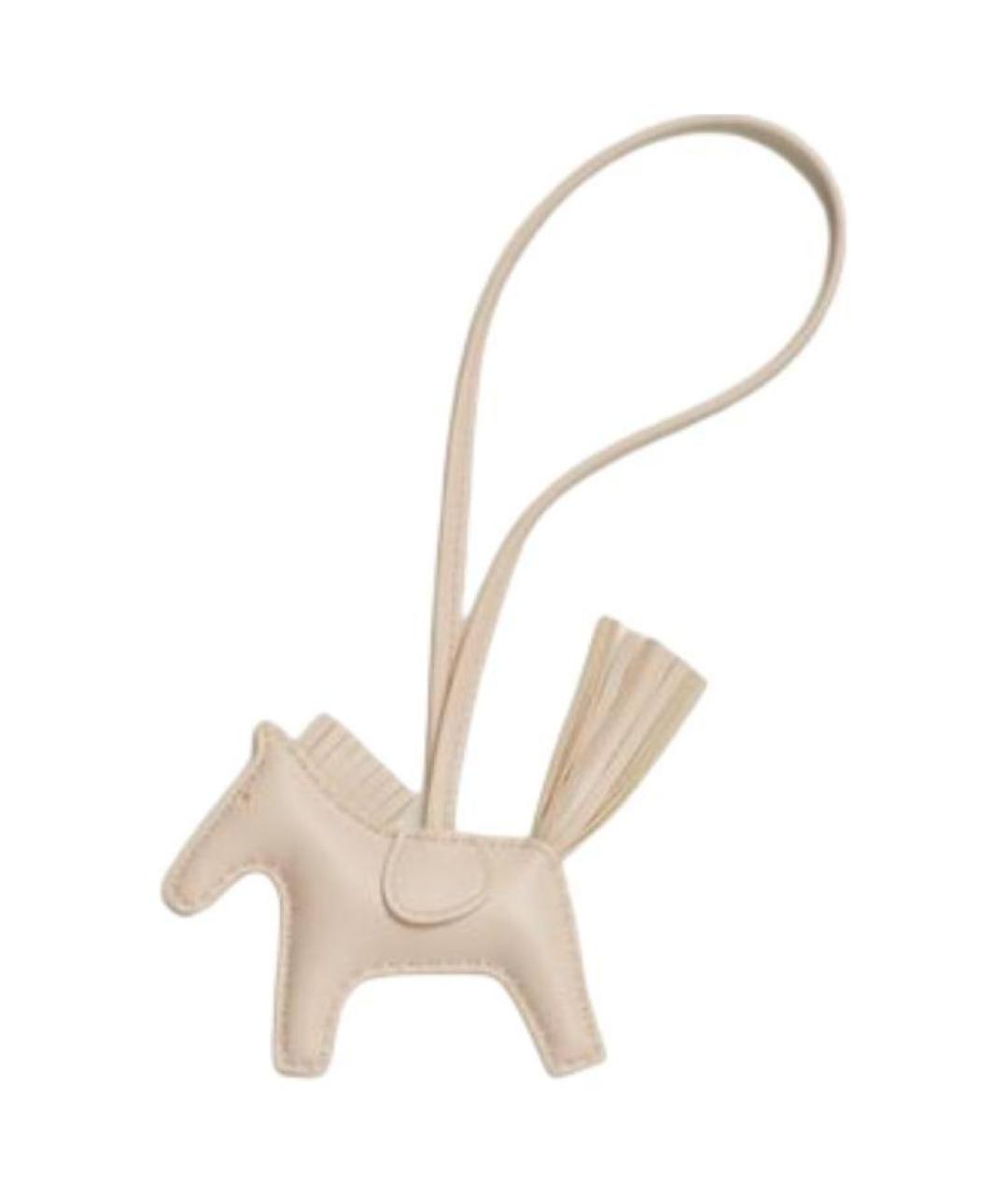 HERMES Бежевый брелок, фото 4