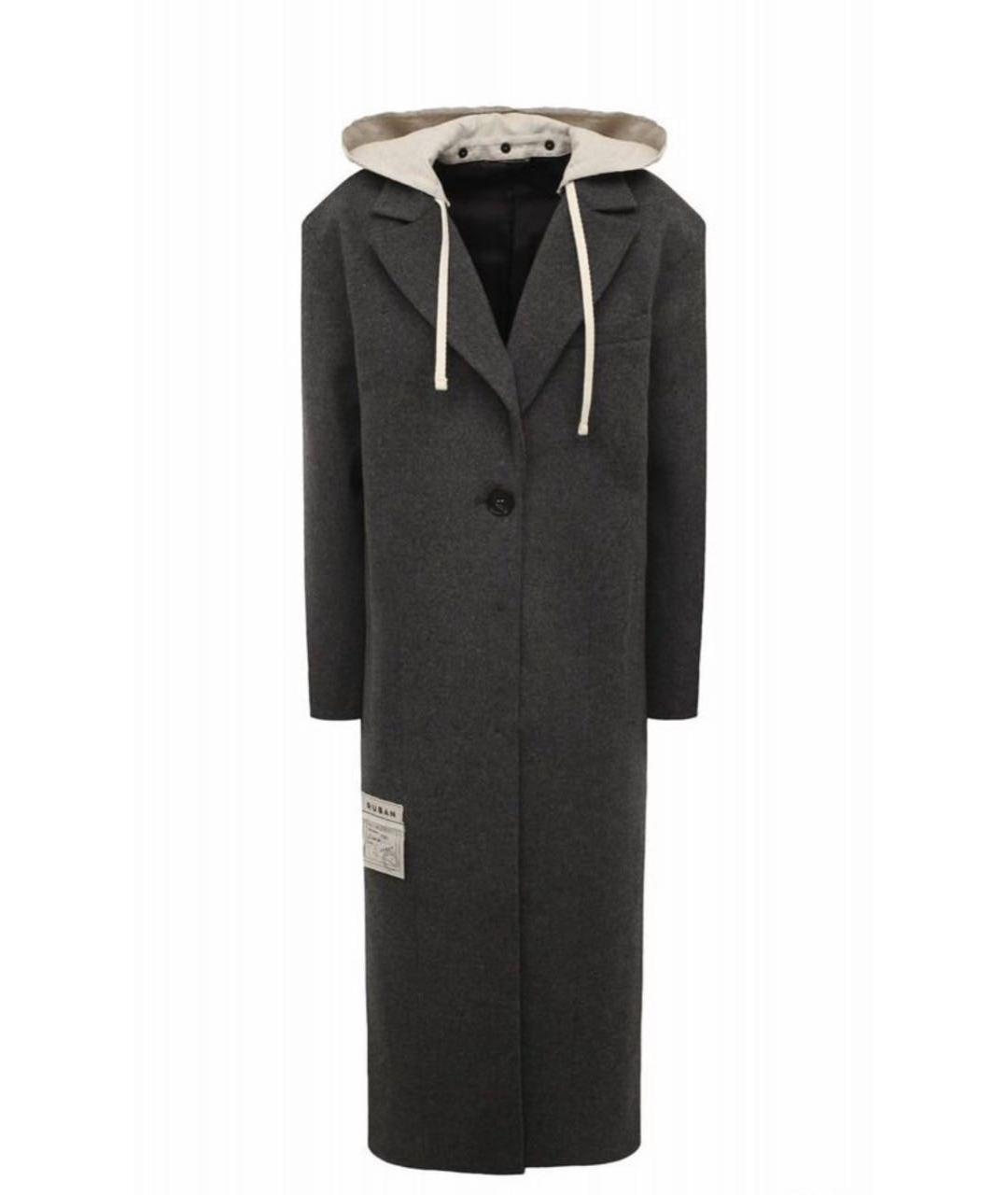 WEEKEND MAX MARA Серое шерстяное пальто, фото 1