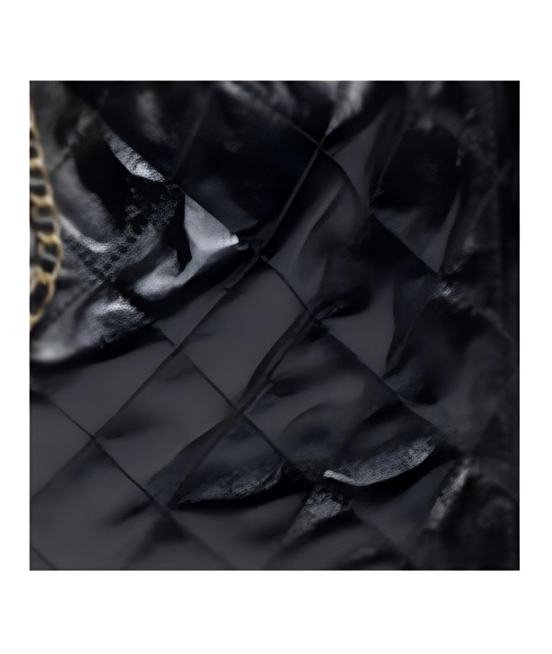 CHANEL Черная сумка через плечо из лакированной кожи, фото 2