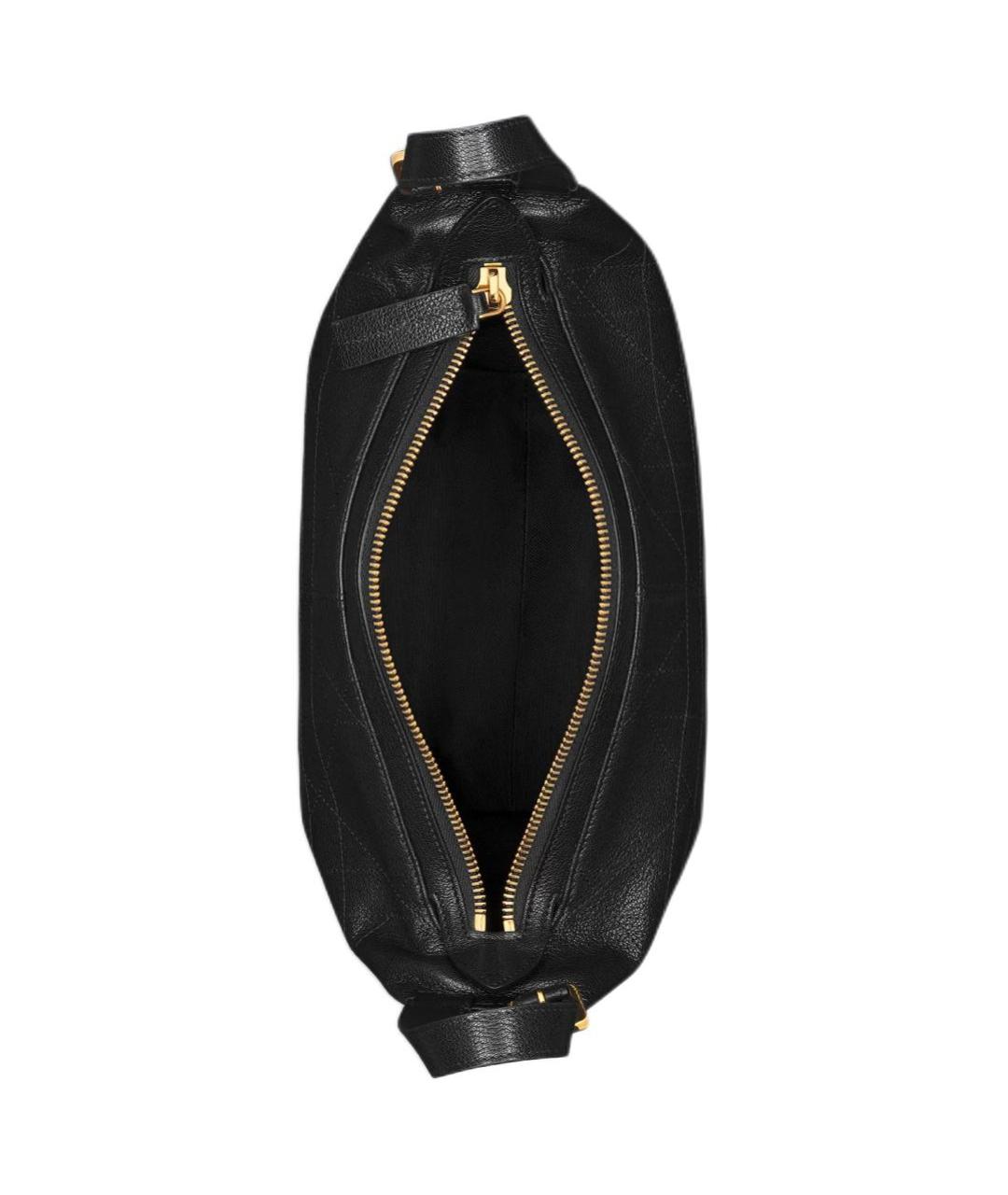 CHRISTIAN DIOR Черная кожаная сумка через плечо, фото 4