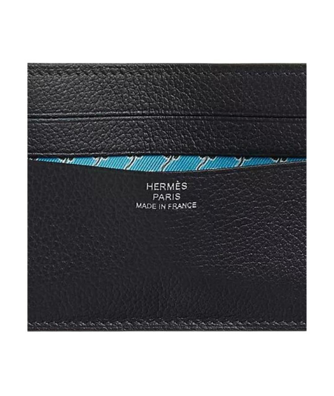 HERMES Черный кожаный кардхолдер, фото 3