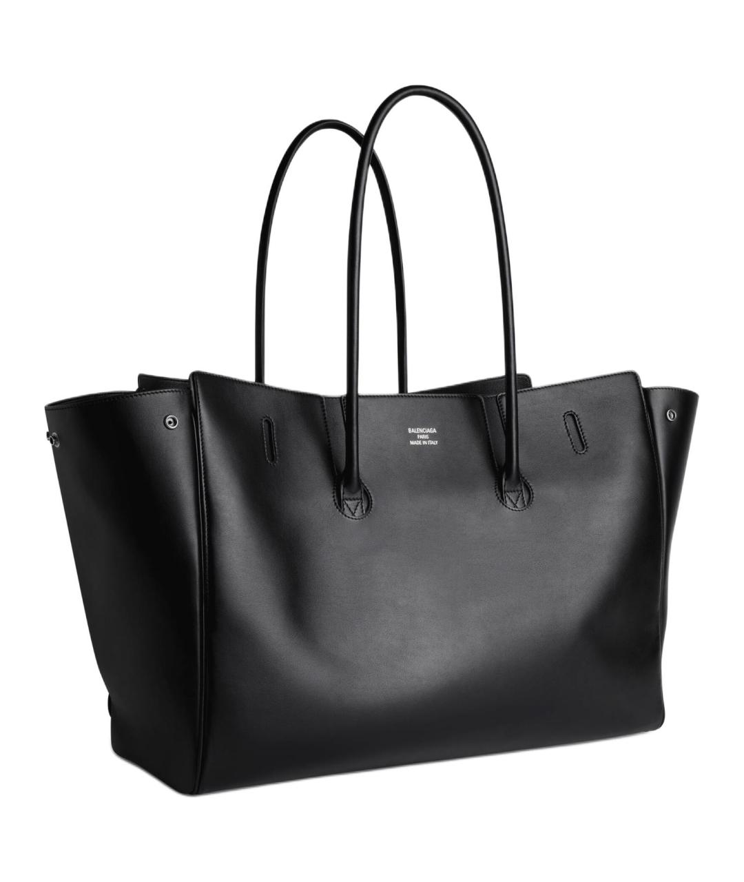 BALENCIAGA Черная кожаная сумка через плечо, фото 3