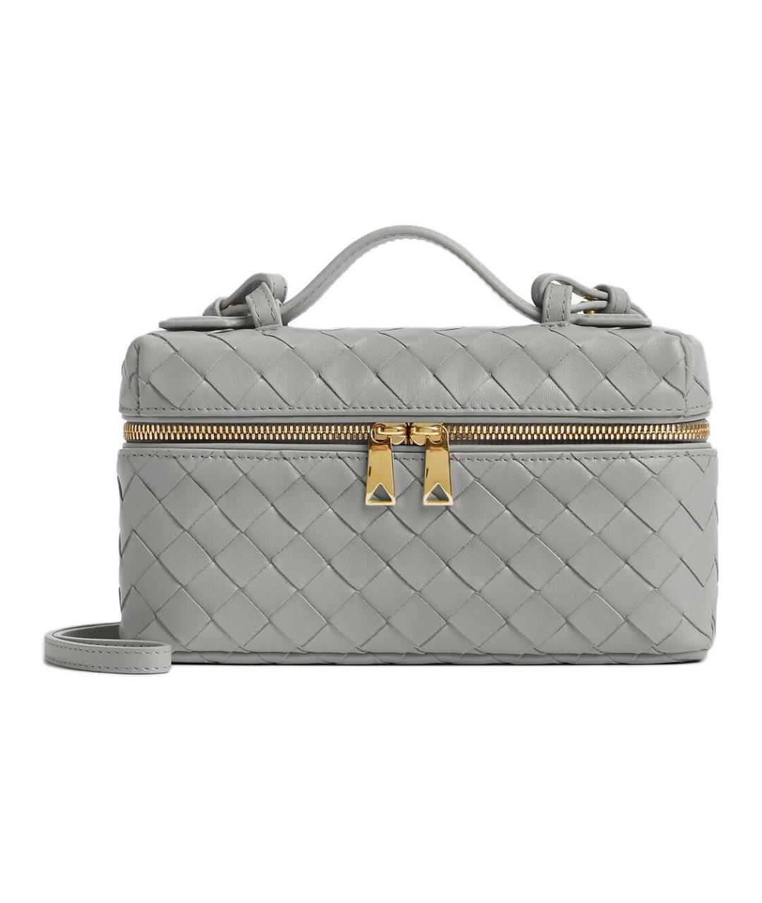 BOTTEGA VENETA Серая кожаная сумка через плечо, фото 1