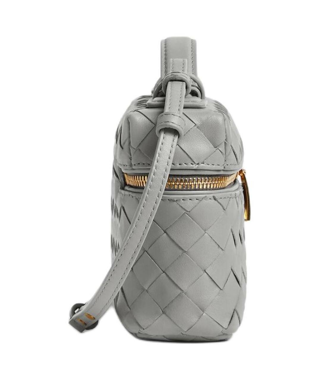 BOTTEGA VENETA Серая кожаная сумка через плечо, фото 2