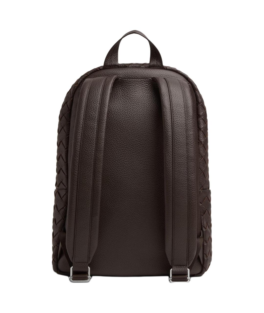 BOTTEGA VENETA Коричневый кожаный рюкзак, фото 3