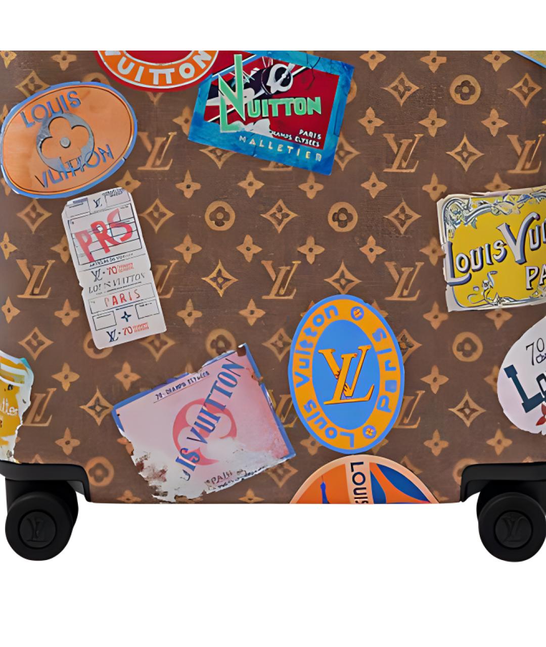 LOUIS VUITTON Коричневый чемодан, фото 4