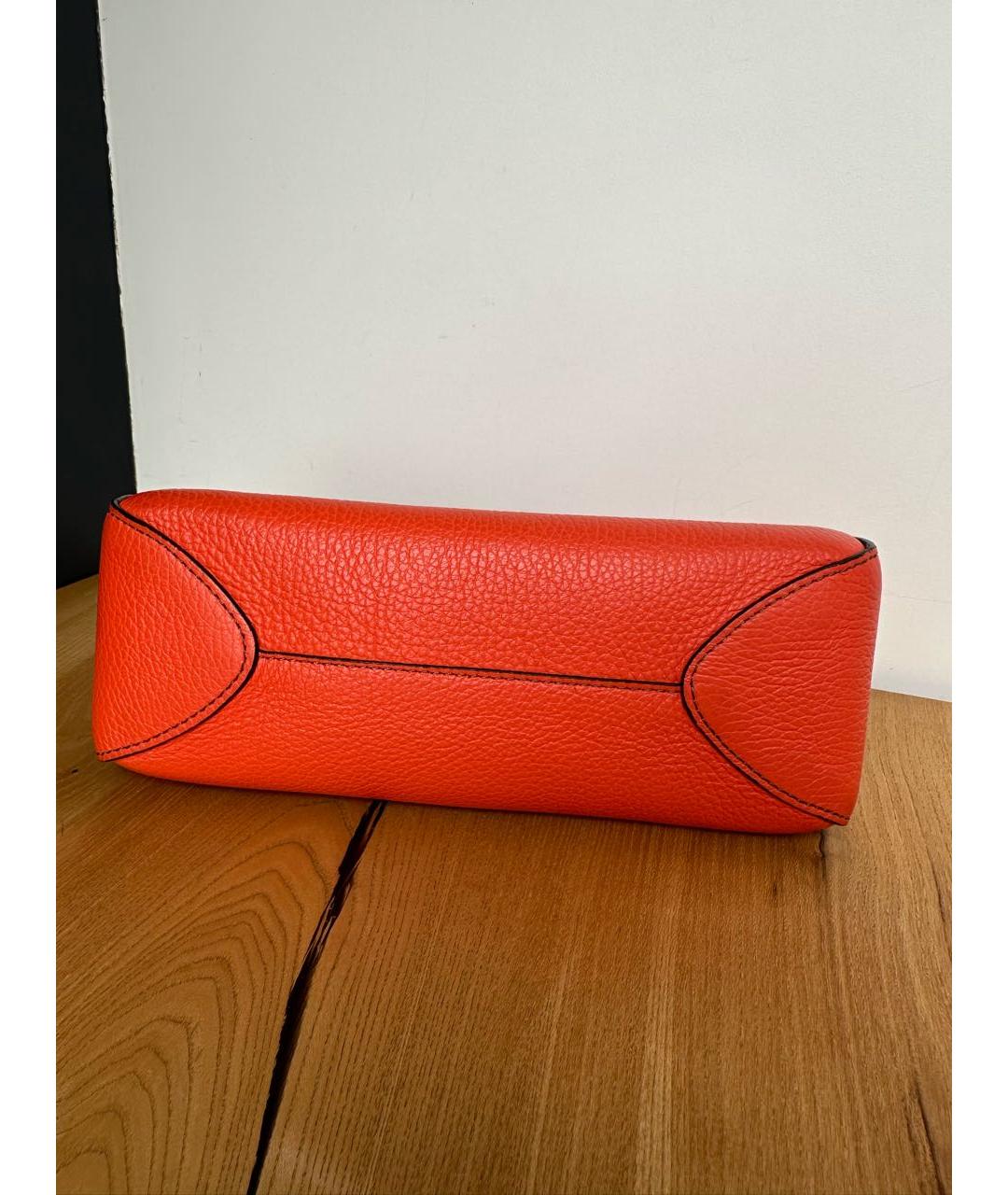 FURLA Оранжевая кожаная сумка через плечо, фото 3
