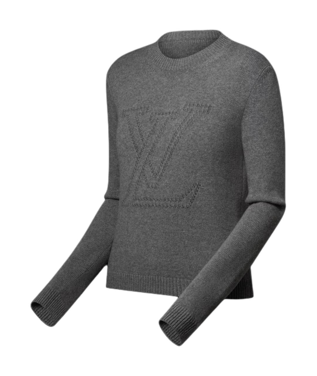 LOUIS VUITTON Серый шерстяной джемпер / свитер, фото 2