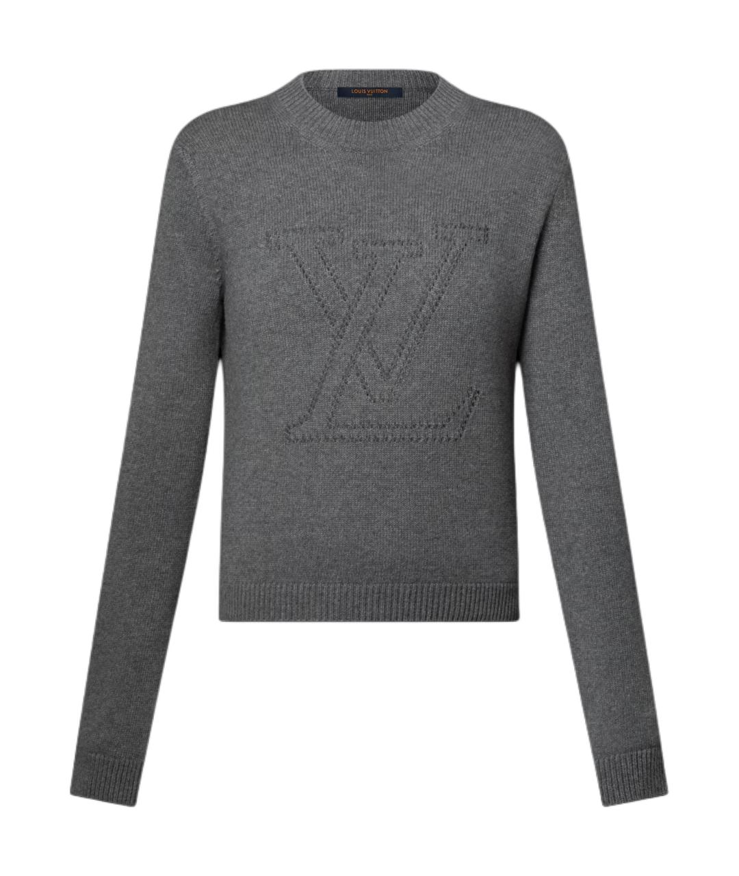 LOUIS VUITTON Серый шерстяной джемпер / свитер, фото 1