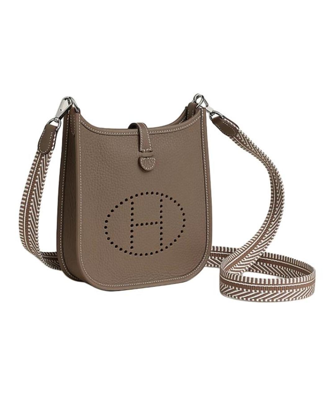 HERMES Коричневая кожаная сумка через плечо, фото 2