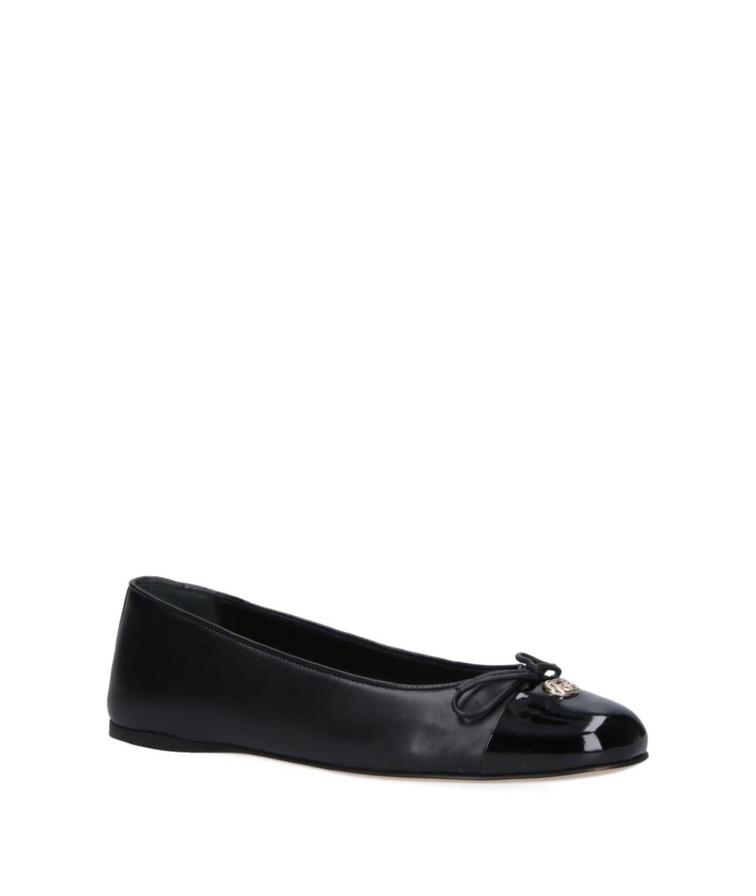 GUCCI Черные кожаные балетки, фото 2
