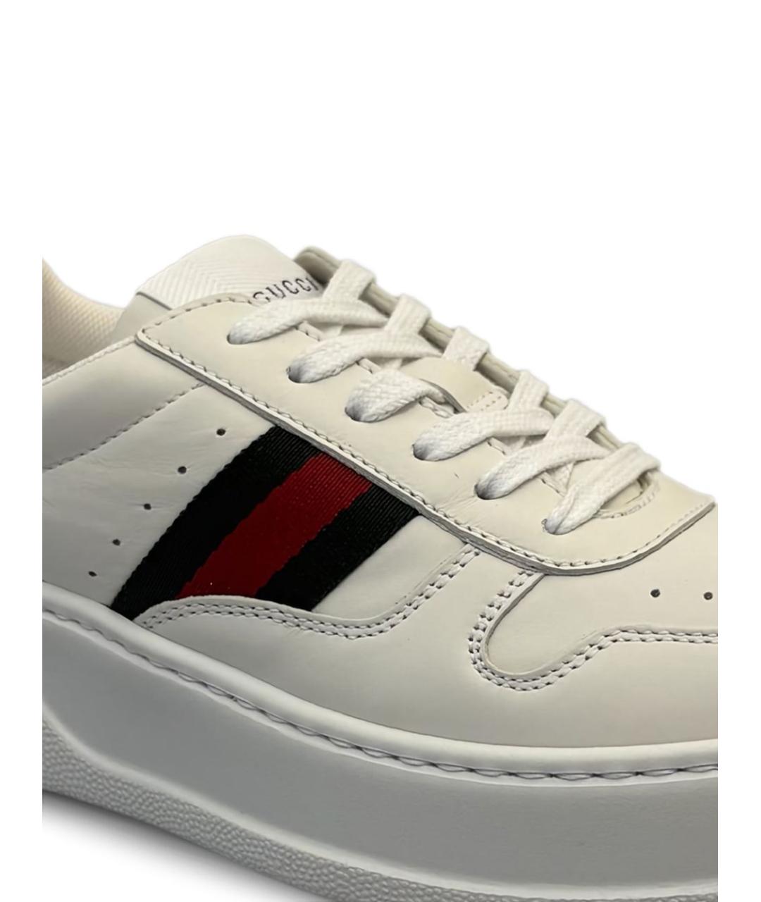 GUCCI Белые кожаные кеды, фото 3