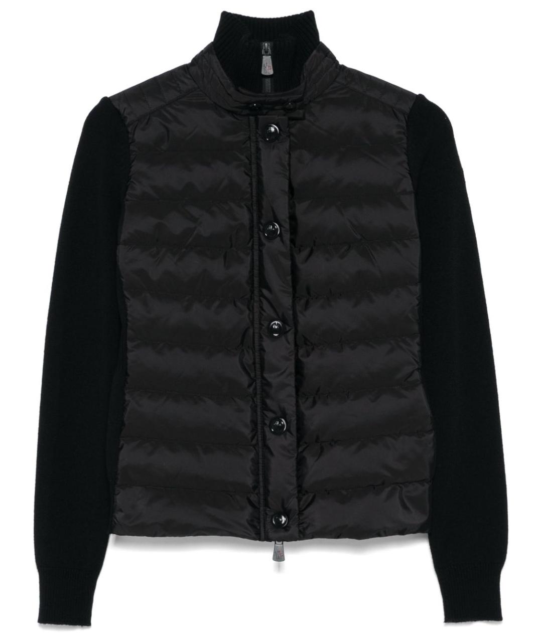 MONCLER GRENOBLE Черный шерстяной кардиган, фото 6