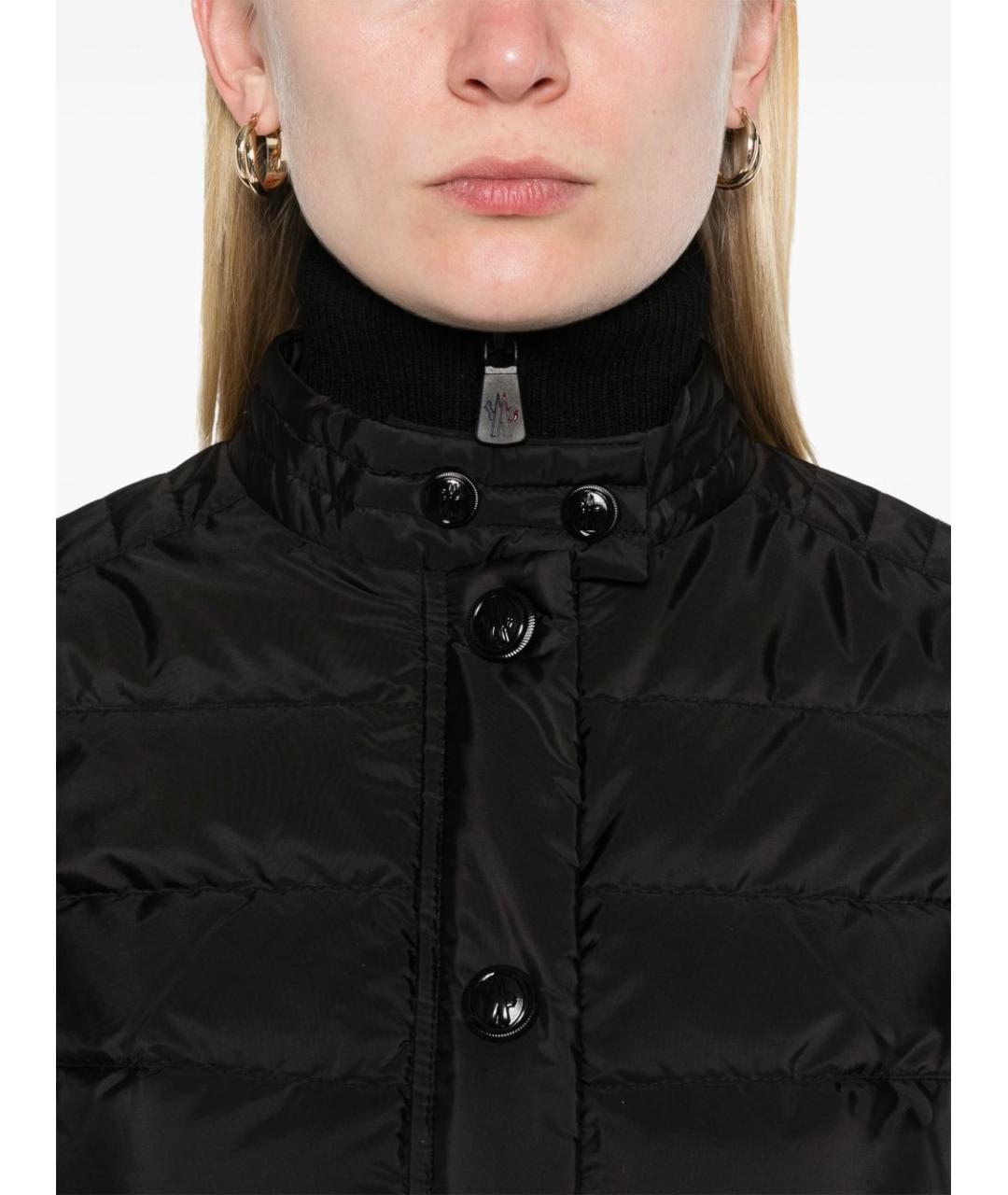 MONCLER GRENOBLE Черный шерстяной кардиган, фото 4