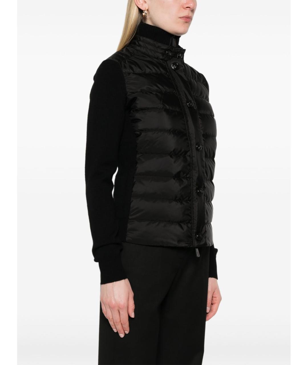 MONCLER GRENOBLE Черный шерстяной кардиган, фото 3
