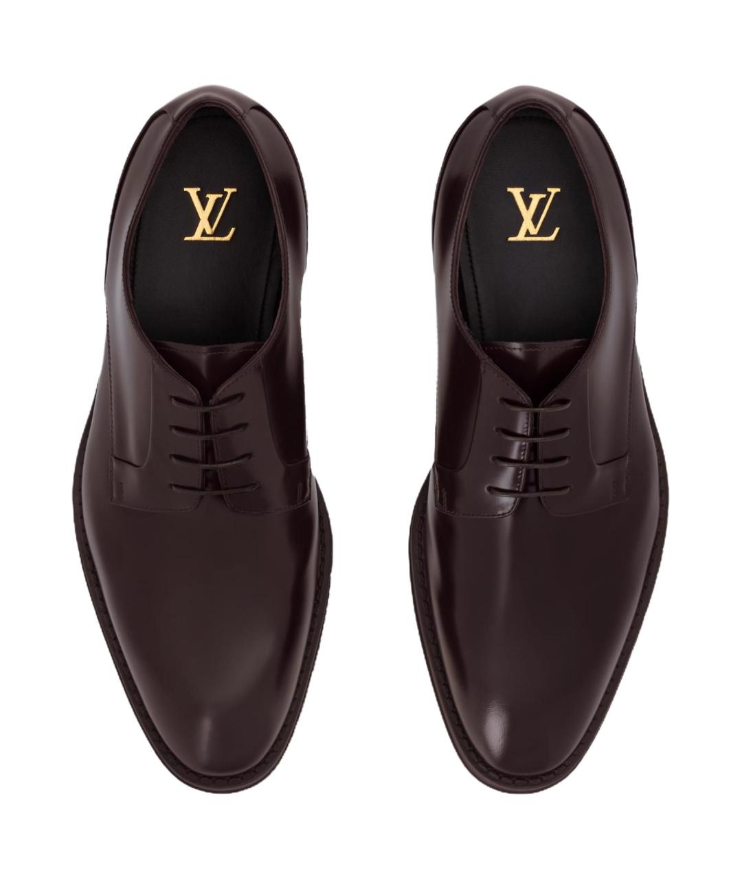 LOUIS VUITTON Коричневые кожаные туфли, фото 4